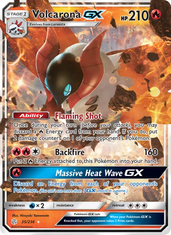Volcarona-GX 35 — Cosmic Eclipse 35, Holofoil finish