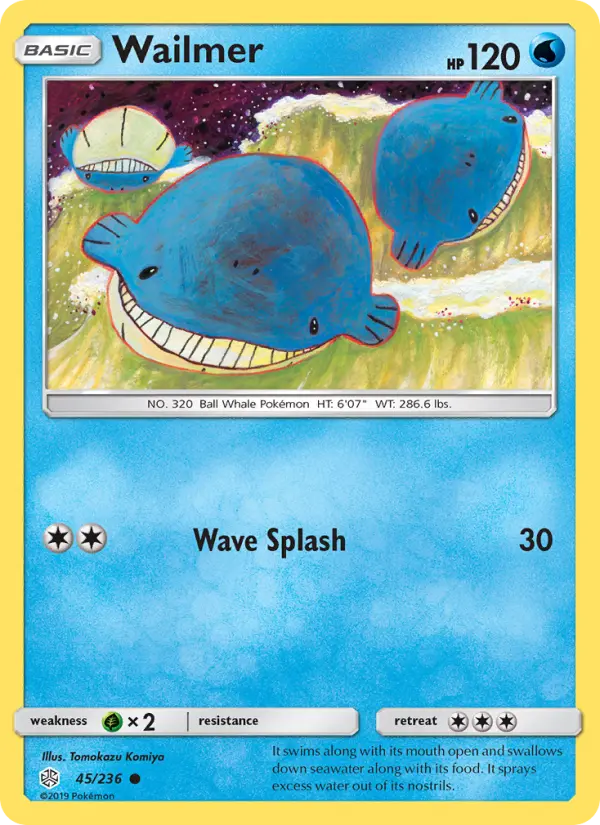 Wailmer 45 card from Cosmic Eclipse