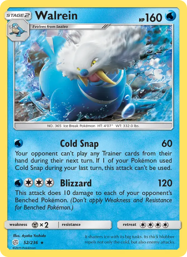 Walrein 52 card from Cosmic Eclipse