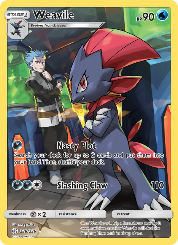 Weavile 238 — Cosmic Eclipse 238, Holofoil finish