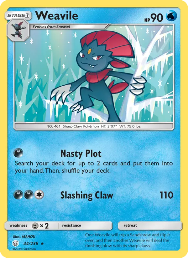 Weavile 44 — Cosmic Eclipse 44, Normal finish