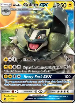 Alolan Golem-GX 34 — Crimson Invasion