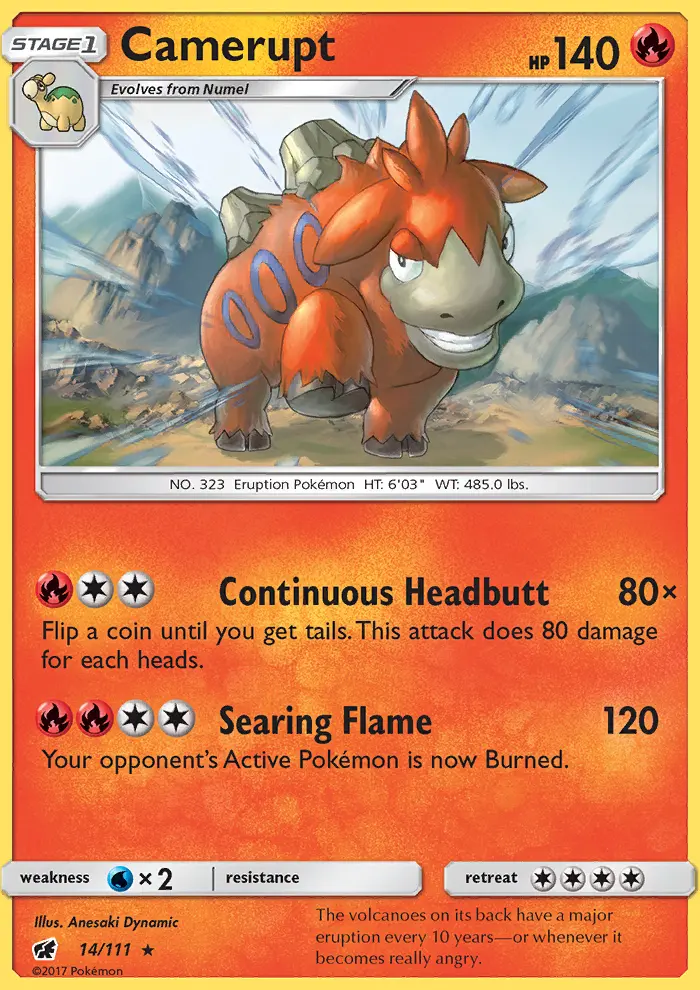 Camerupt 14 card from Crimson Invasion