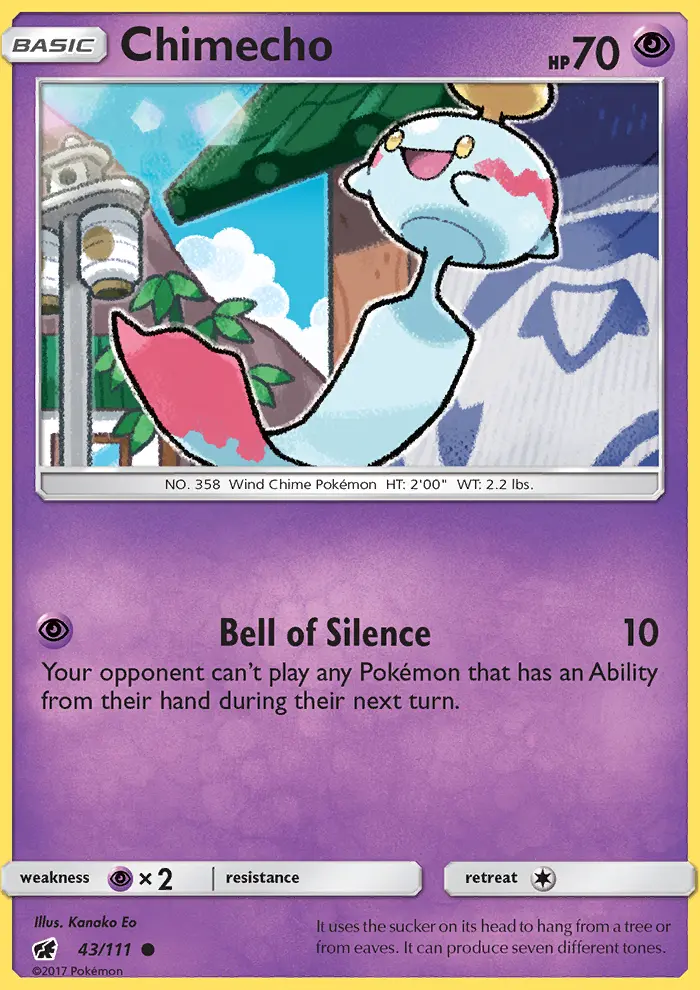 Chimecho 43 card from Crimson Invasion