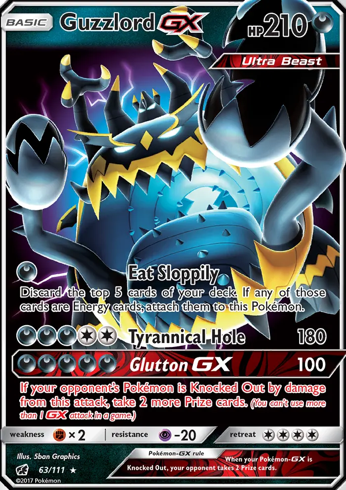 Guzzlord-GX 63 — Crimson Invasion 63, Holofoil finish