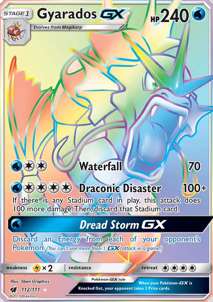 Gyarados-GX 112 — the most expensive Crimson Invasion card