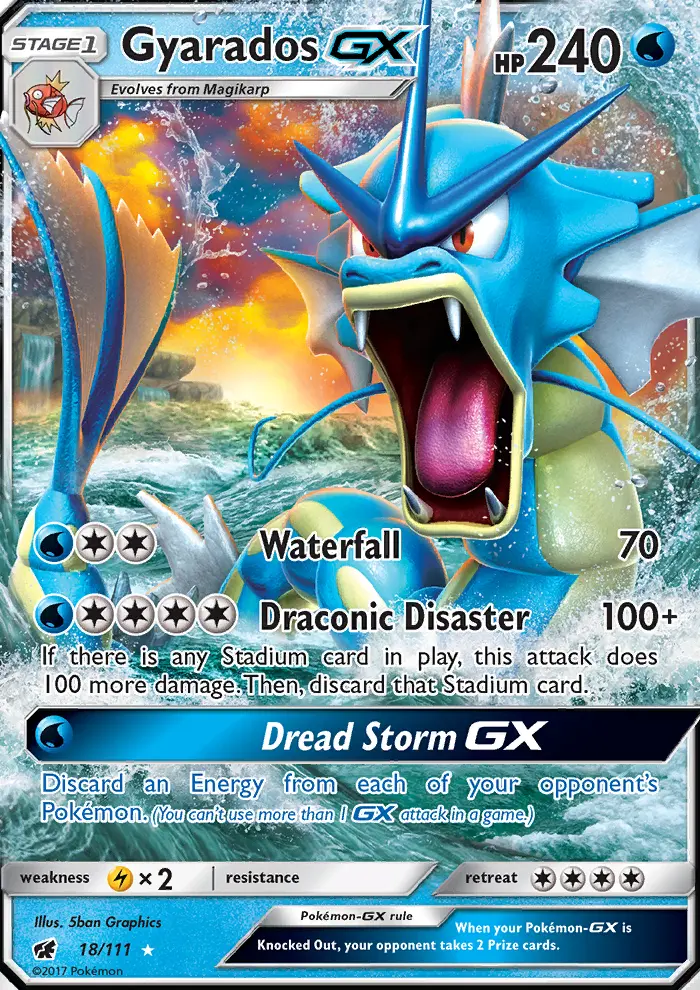 Gyarados-GX 18 — Crimson Invasion 18, Holofoil finish