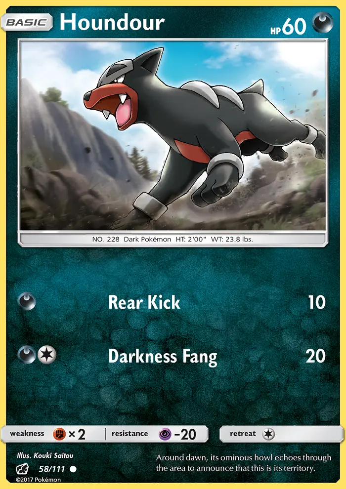 Houndour 58 — Crimson Invasion 58, Normal finish