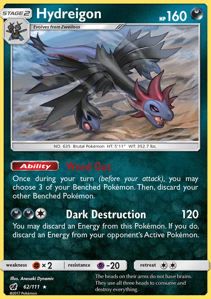 Hydreigon 62 card from Crimson Invasion
