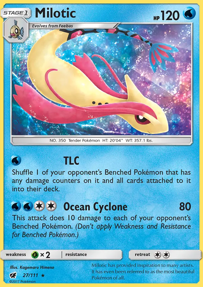 Milotic 27 — Crimson Invasion 27, Holofoil finish