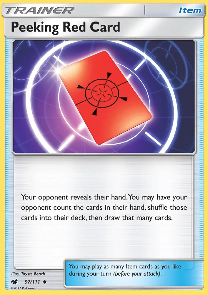 Peeking Red Card 97 — Crimson Invasion 97, Normal finish