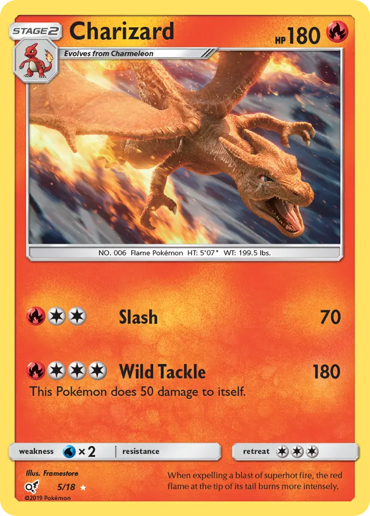 Charizard 5 — Detective Pikachu 5, Holofoil finish