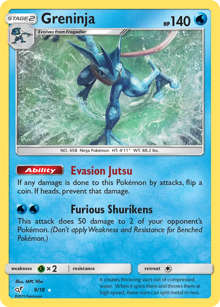 Greninja 9 card from Detective Pikachu