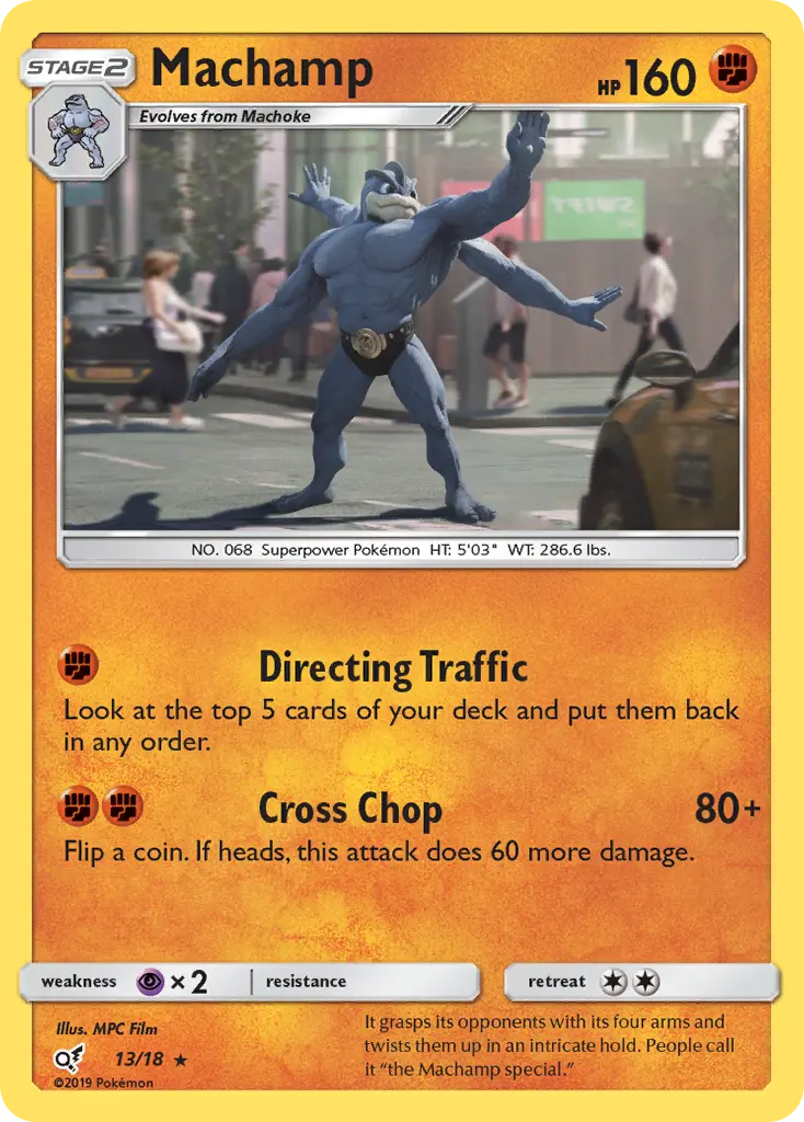 Machamp 13 card from Detective Pikachu