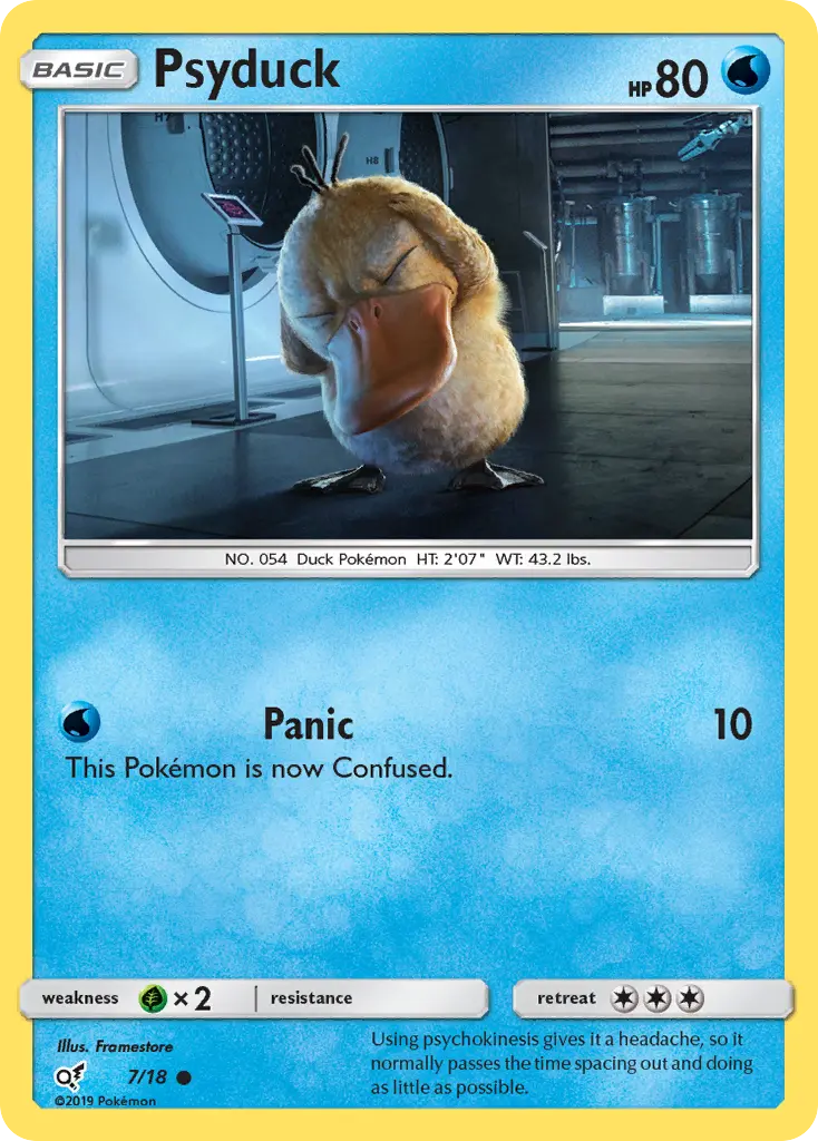 Psyduck 7 — Detective Pikachu 7, Holofoil finish