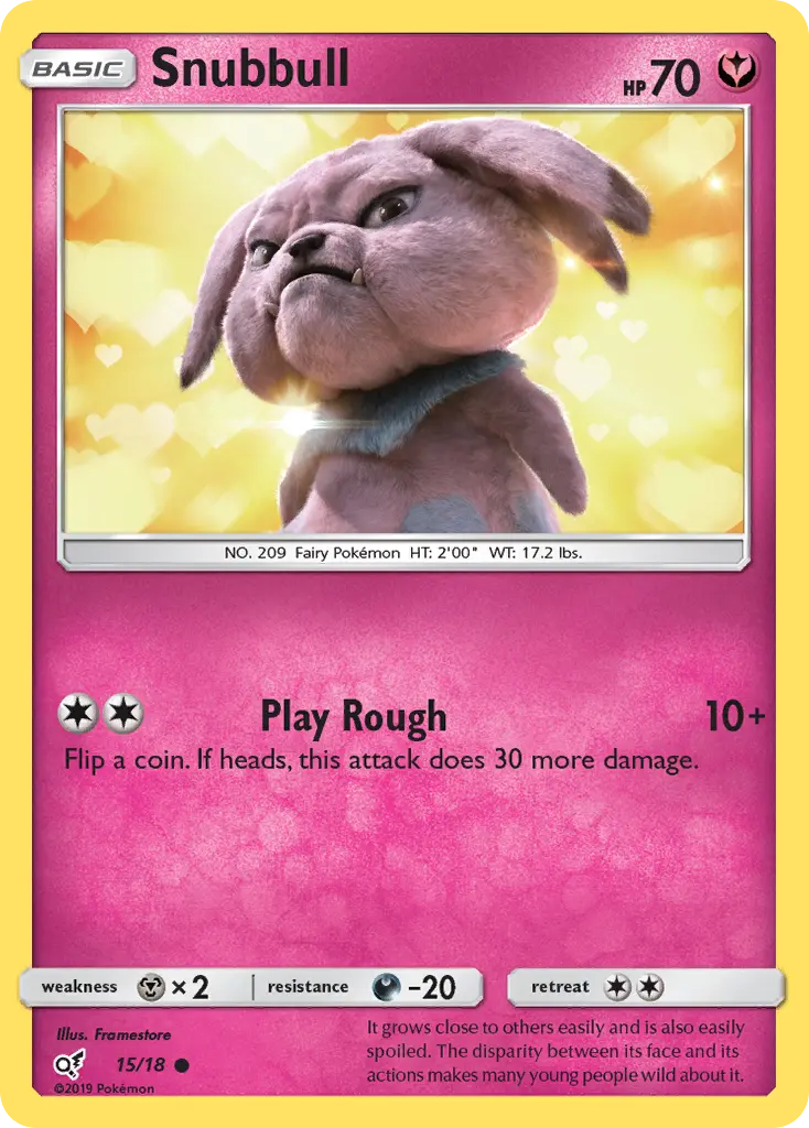 Snubbull 15 card from Detective Pikachu