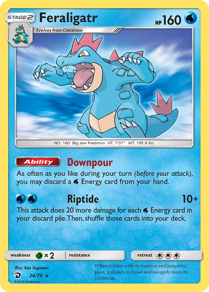 Feraligatr 24 card from Dragon Majesty