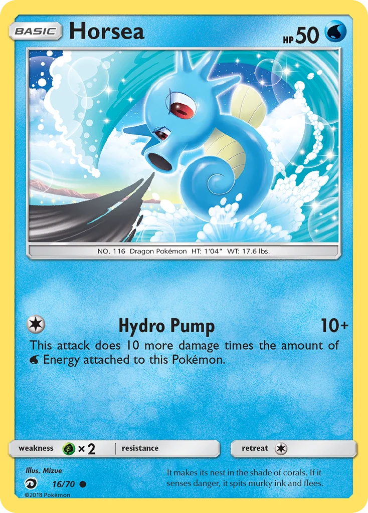Horsea 16 card from Dragon Majesty
