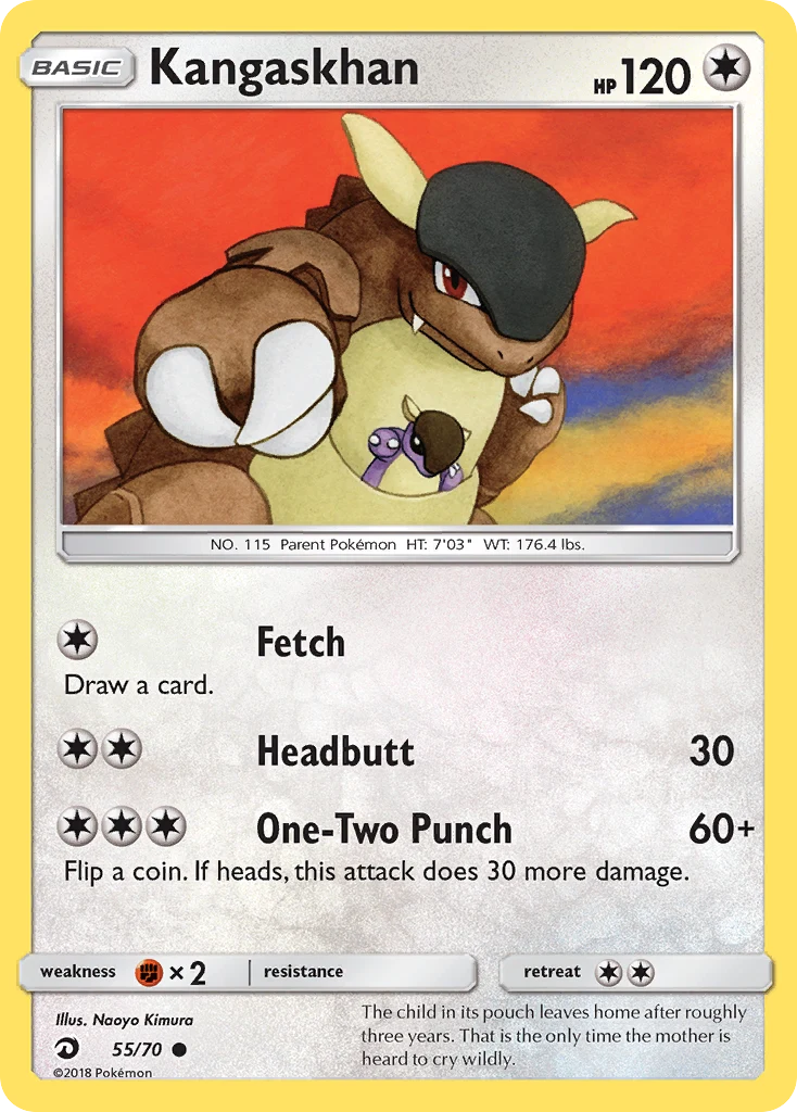Kangaskhan 55 card from Dragon Majesty