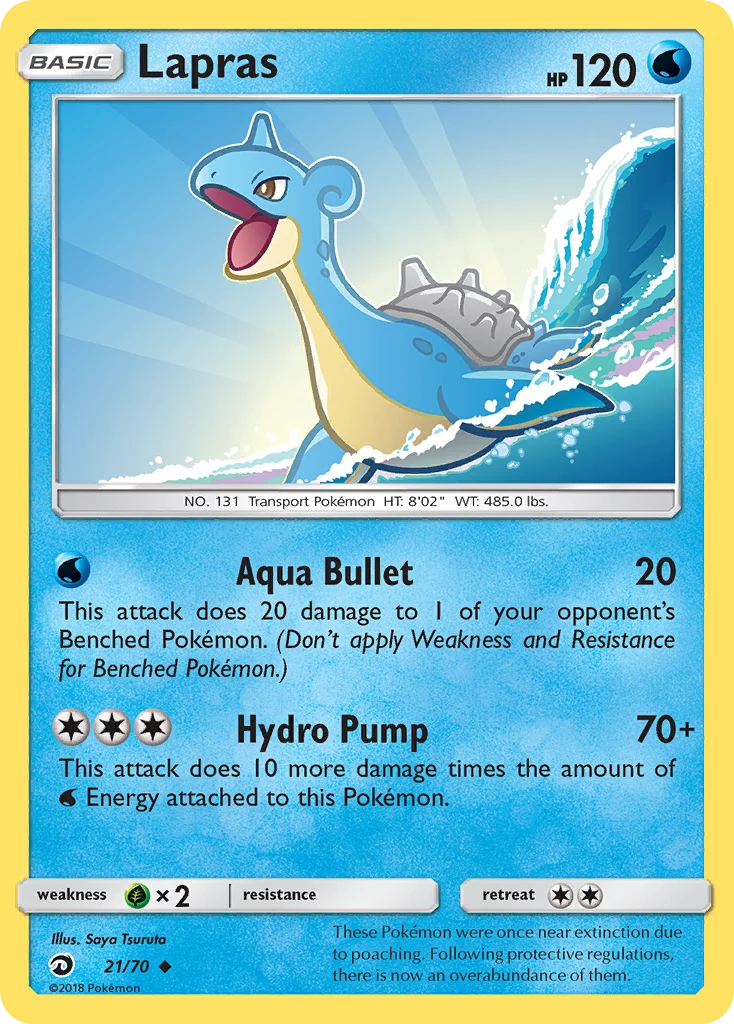 Lapras 21 card from Dragon Majesty