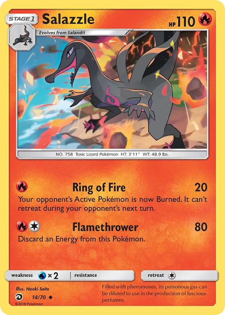 Salazzle 14 card from Dragon Majesty