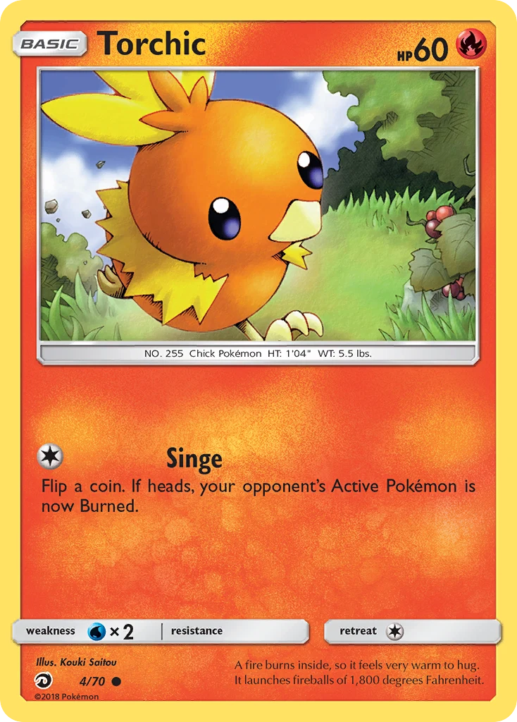 Torchic 4 card from Dragon Majesty