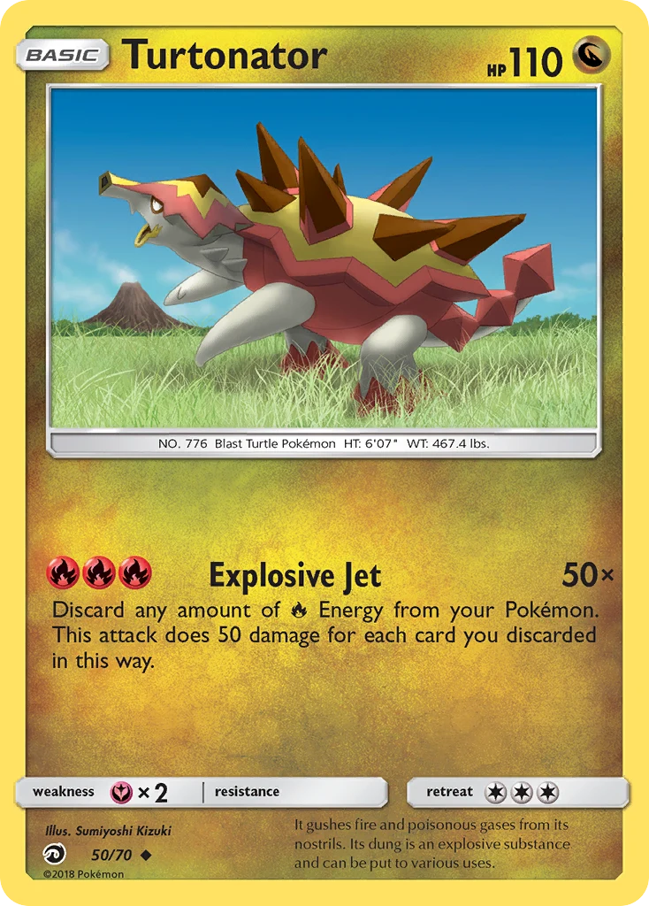 Turtonator 50 card from Dragon Majesty