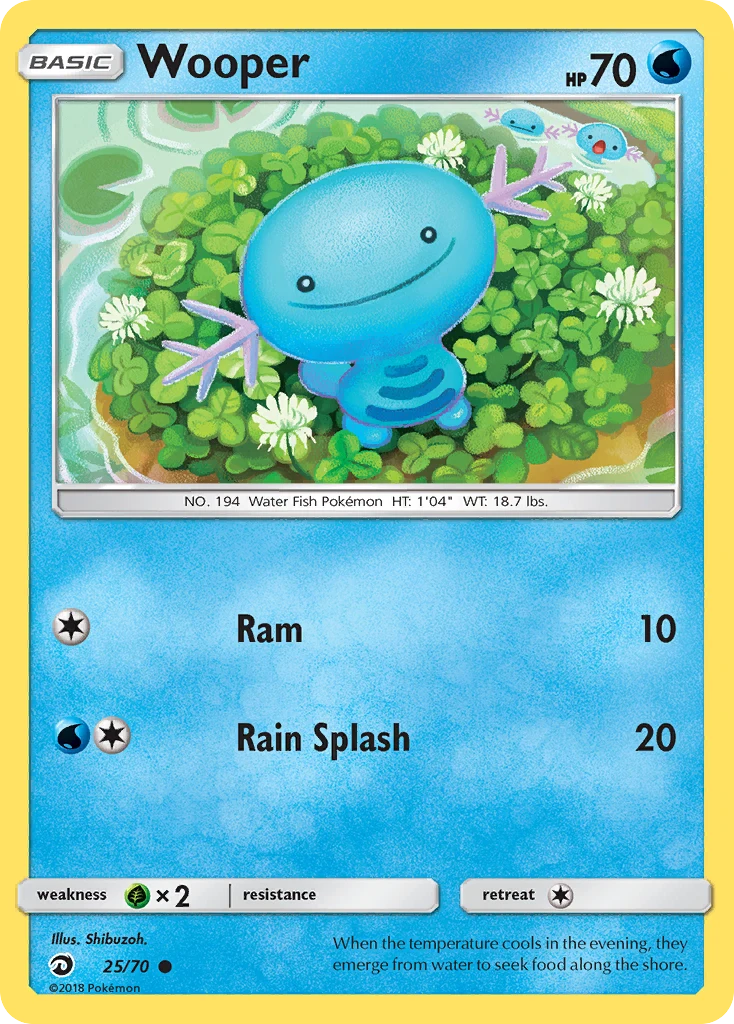 Wooper 25 card from Dragon Majesty