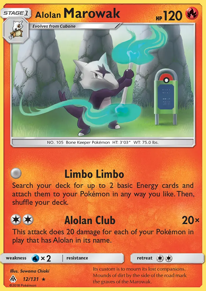 Alolan Marowak 12 — Forbidden Light 12, Normal finish