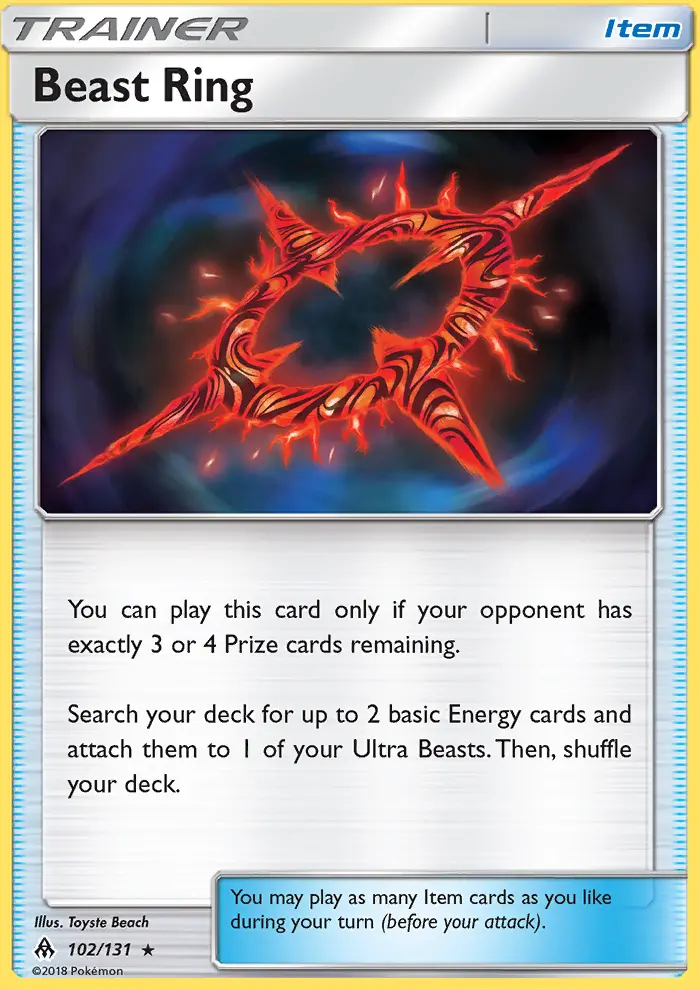 Beast Ring 102a — Forbidden Light 102a, Reverse Holofoil finish