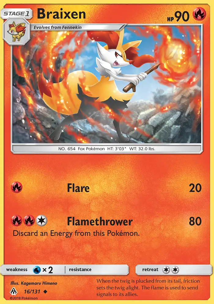 Braixen 16 — Forbidden Light 16, Normal finish