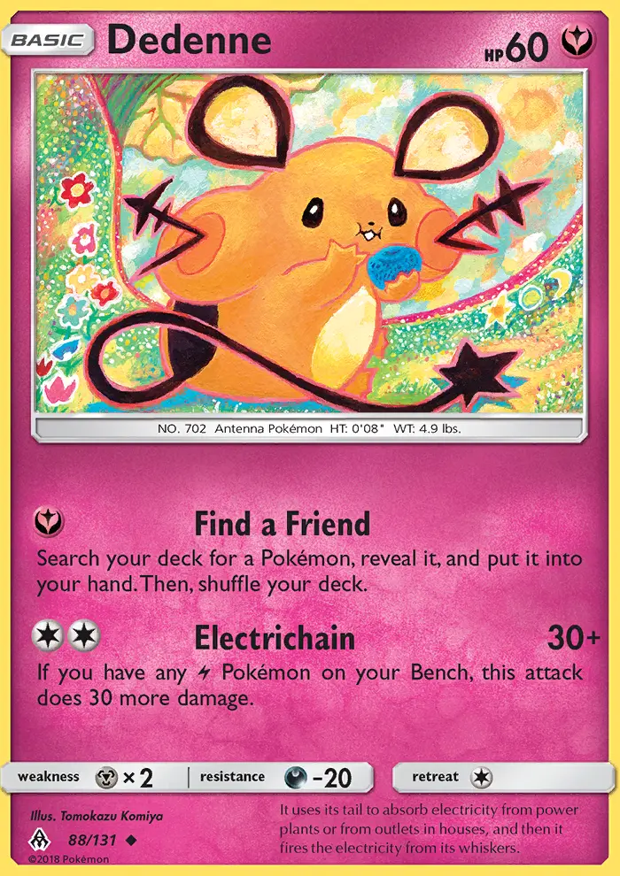 Dedenne 88 card from Forbidden Light