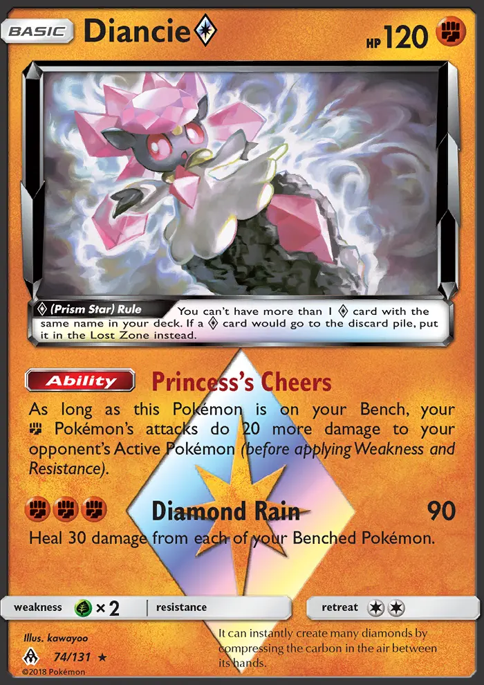 Diancie ◇ 74 card from Forbidden Light