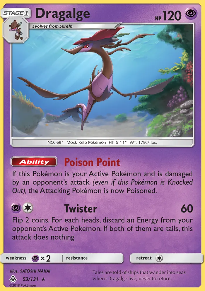 Dragalge 53 card from Forbidden Light