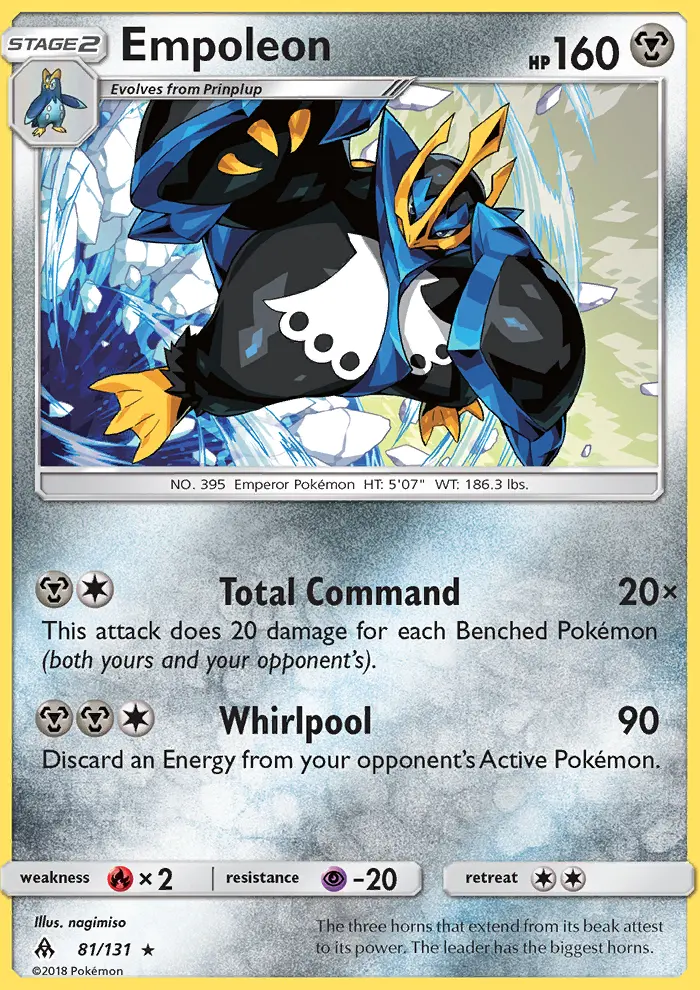 Empoleon 81 card from Forbidden Light