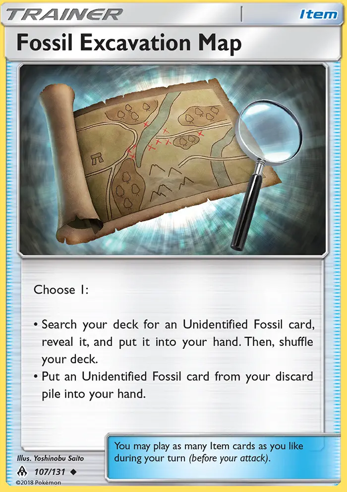Fossil Excavation Map 107 card from Forbidden Light