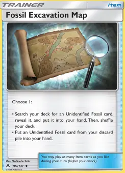 Fossil Excavation Map — Forbidden Light 107