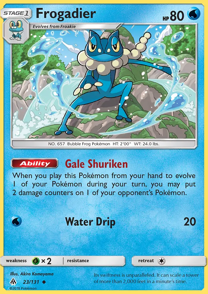 Frogadier 23 card from Forbidden Light