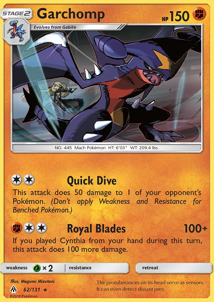 Garchomp 62 card from Forbidden Light