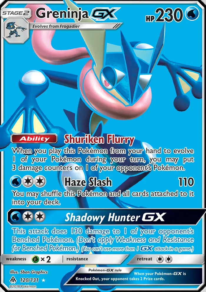 Greninja-GX 120 — Forbidden Light 120, Holofoil finish