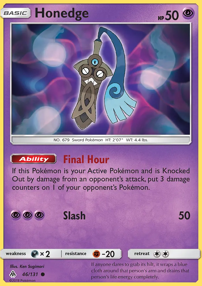 Honedge 46 card from Forbidden Light