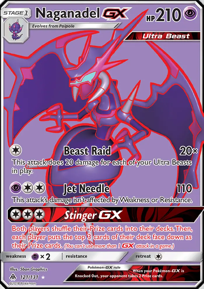 Naganadel-GX 121 — Forbidden Light 121, Holofoil finish