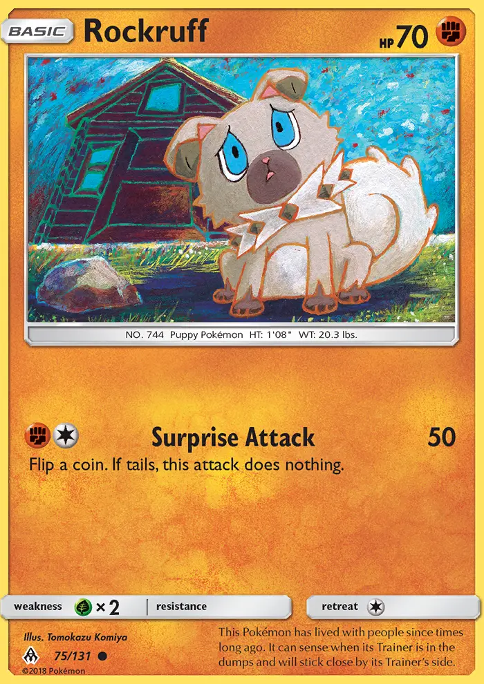 Rockruff 75 card from Forbidden Light