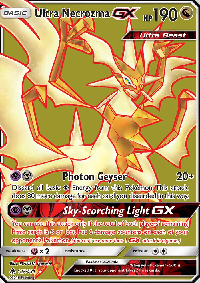 Ultra Necrozma-GX 127 — Forbidden Light 127, Holofoil finish