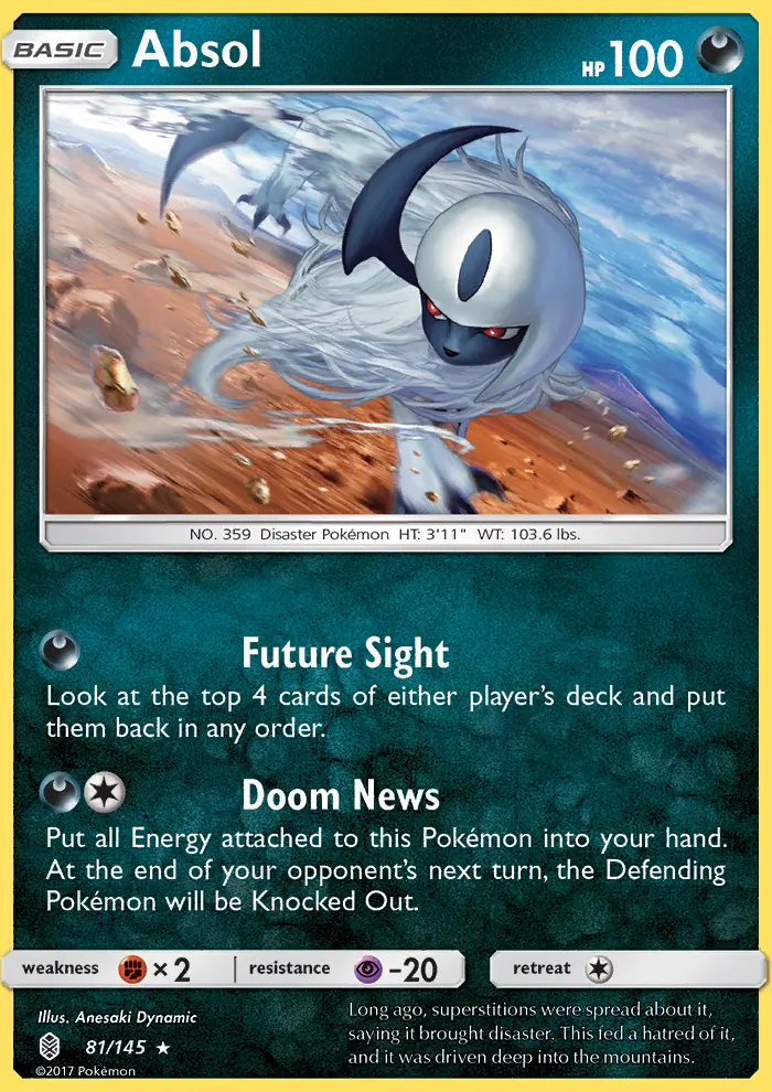 Absol 81 — Guardians Rising 81, Holofoil finish