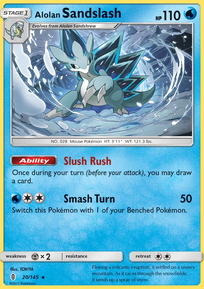 Alolan Sandslash 20 card from Guardians Rising