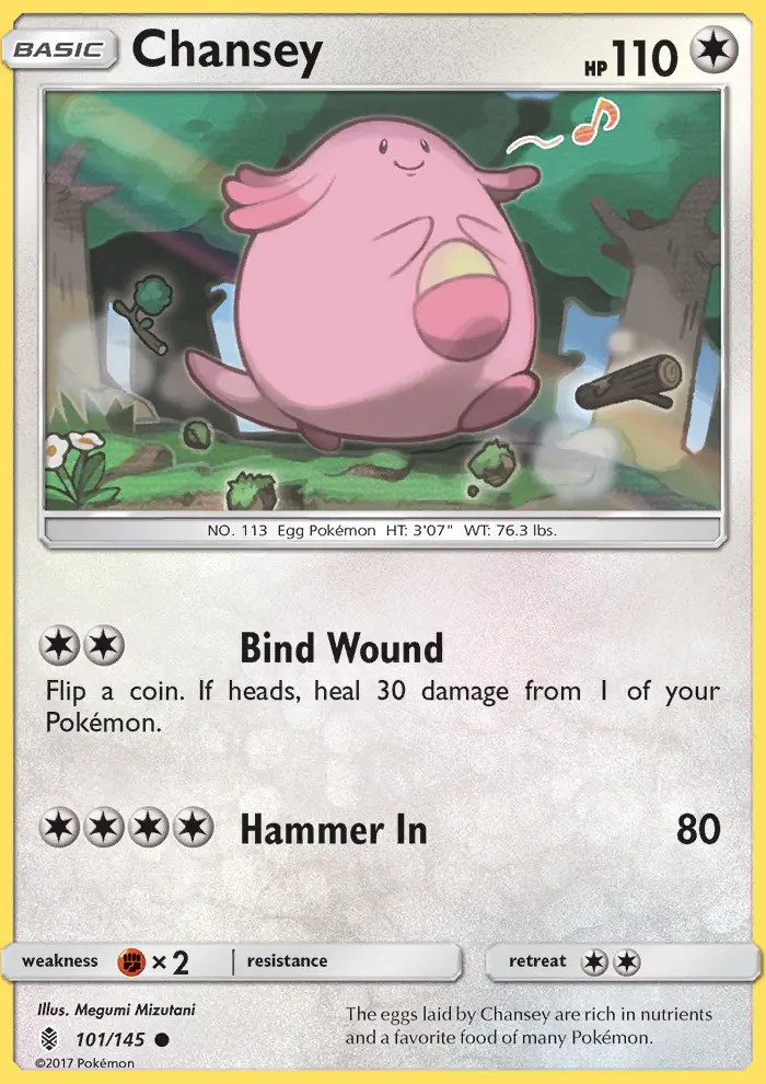 Chansey 101 — Guardians Rising 101, Normal finish