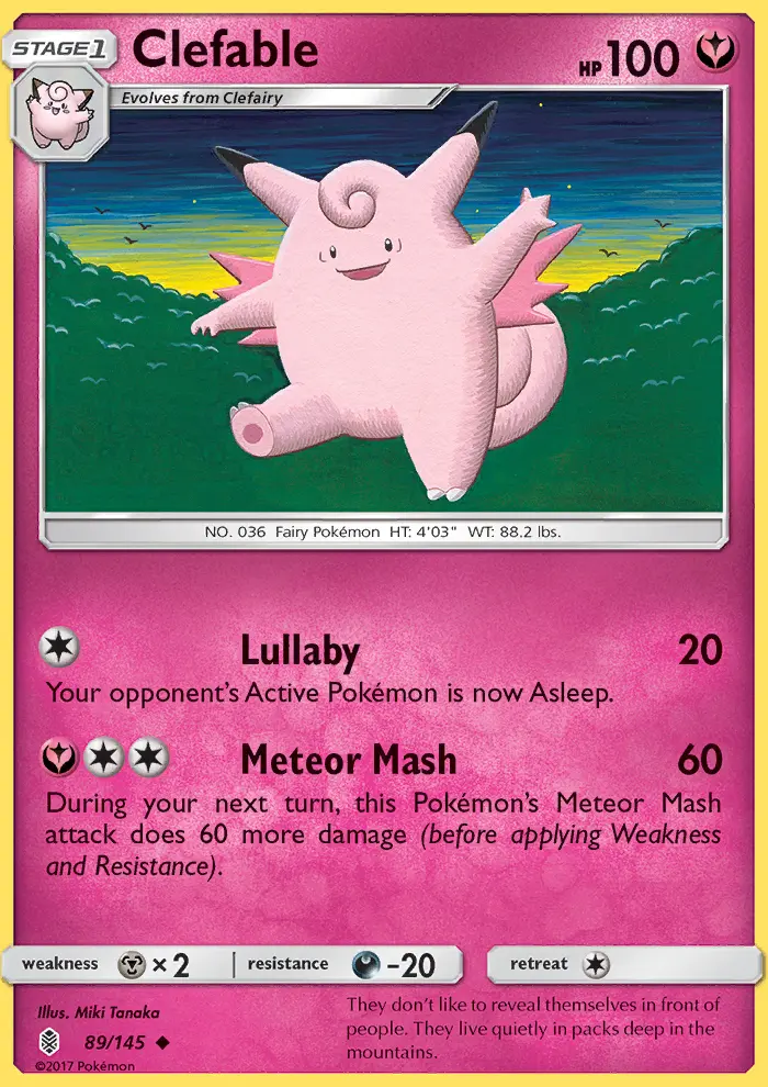 Clefable 89 — Guardians Rising 89, Normal finish