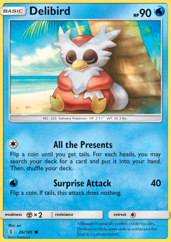 Delibird 26 card from Guardians Rising
