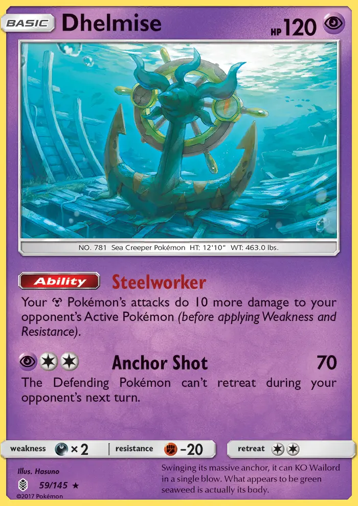 Dhelmise 59 card from Guardians Rising
